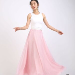 100+ Colors Chiffon High Quality Pink Long Party Skirt Evening Wedding Lightweight Summer Holiday Beach Bridesmaid Maxi