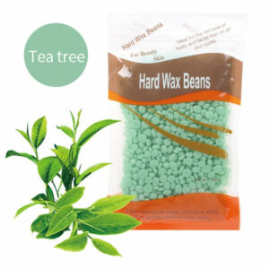 100g/Pack Wax beans Depilatory Hot Film Wax Pellet Removing Bikini Face Hair Legs Arm Hair Removal Bean Unisex, Tea tree