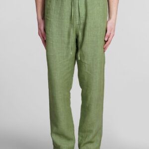 120% Lino Pants In Green Linen