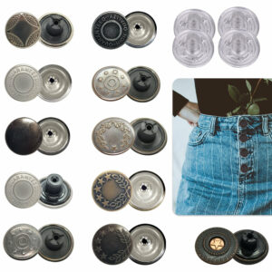 17mm Jeans Tack Buttons With Back Pin Hand Pressed Stud Hammer Replacement Fixing Fasteners Button For Denim Jeans, Jackets, Skirts, Trouser