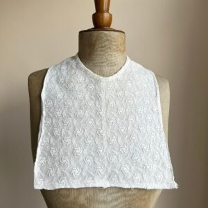 1920S White Floral Lace Modesty Panel | Bodice Insert Yoke Bib Collar Antique Edwardian Fashion Period Costuming Blouse Accessories