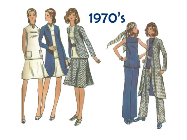 1970S Vintage Top, Skirt, Pants, & Jacket Sewing Pattern Misses-Bust 32-1/2