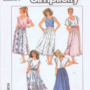 1980S Misses Easy To Sew Pleated Skirts Simplicity 8024 Vintage Sewing Pattern Size 6 Waist 23 Uncut