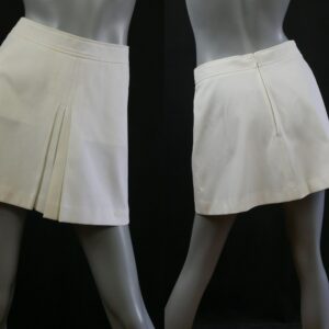 1980S Tennis Skirt, White Pleated Front Head Sportswear, 80S Clothing Women Size Small, 6 Us, 10 UK