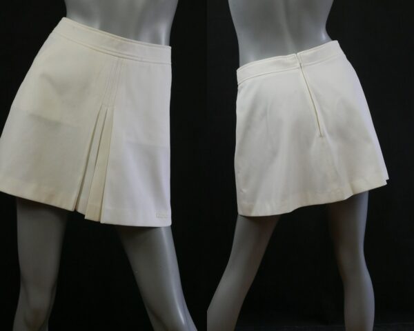 1980S Tennis Skirt, White Pleated Front Head Sportswear, 80S Clothing Women Size Small, 6 Us, 10 UK