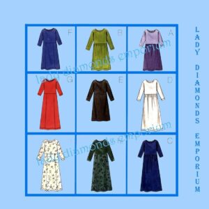 1990's Pullover Dress Dirndl Or A-Line Skirt Loose-Fitting Mini Midi Maxi Size 8 10 12 Nine Sew Fast & Easy Pattern Butterick 6261 Uncut