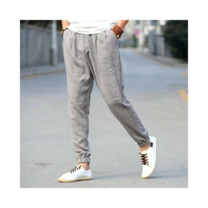 2018 new homme casual trousers men linen pants men brand pants men linen loose style flax mens pants clothing