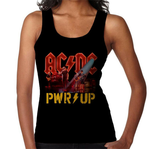 (2XL, Black) All+Every AC/DC Power Up Stage Lights Women's Vest