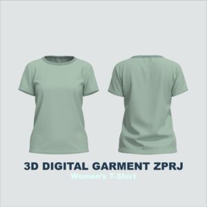 3D Digital Garment Women's T-Shirt Zprj - Clo 3D/ Marvelous Designer