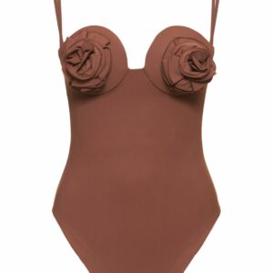 3d Flower Jersey One Piece Swimsuit