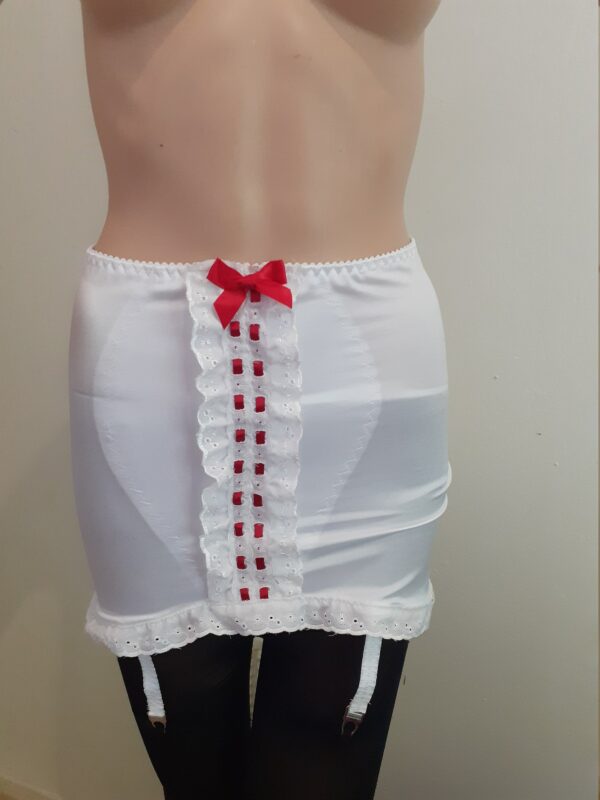 4 Straps Suspender Pull On /On Control Girdle Shapewear Vintage Look