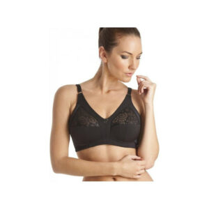 (40 D, Black) Camille Womens Cotton Lined Soft Comfort Bra