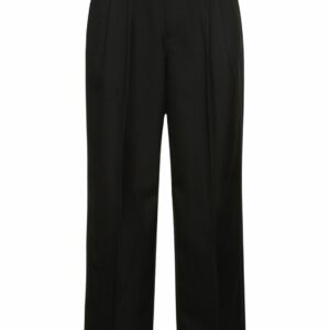 5-pocket Wide Leg Wool Blend Pants