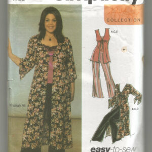 5075 Simplicity Sewing Pattern Camisole Pants Duster Vest Size 10 12 14 16 18