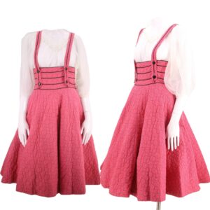 50S Quilted Suspender Circle Skirt 24