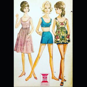 60S Pattern, Vintage Swimsuit Bathing Suit Patterns For Women, Swimwear Beachwear Sewing Mccalls 7282 Small