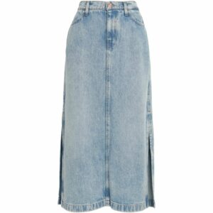 7 For All Mankind Denim Abyss Midi Skirt