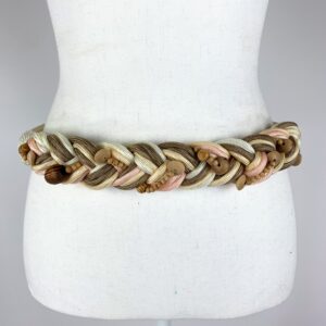 80S Pastel Braided Cord Belt 32 Inches, Rope 32, Waist Cincher Belt, 80 Stretchy