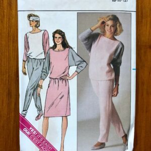 80S Sweatshirt & Sweatpants Sewing Pattern/Vintage 1980S Pants, Skirt & Top Women's Size 8-12 Or 14-18 Butterick 3589