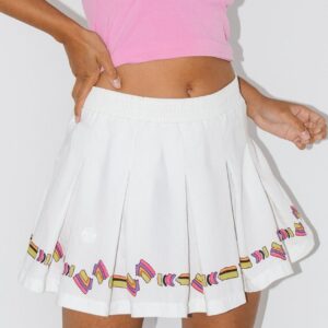 90S Vintage Pleated Tennis Skirt From Sergio Tacchini - High Waisted Mini Clothing Spring -Sporty