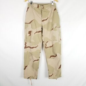 90's Army Desert Camouflage Cargo Pants, Unisex Camo Pants Size Small Waist 25 26 27 Upto 29