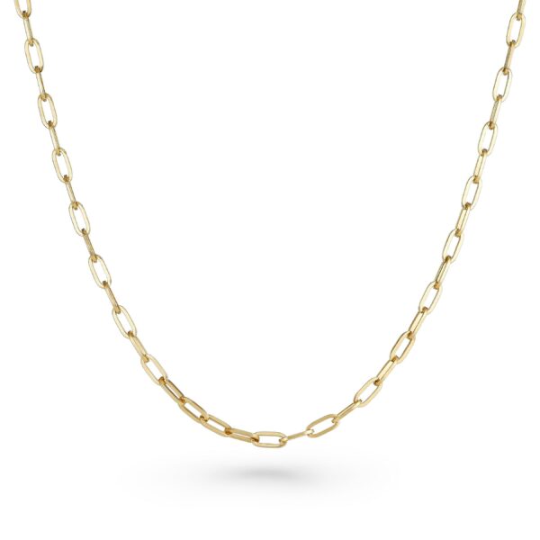 9ct Yellow Gold Paperchain Necklace, Size 45cm