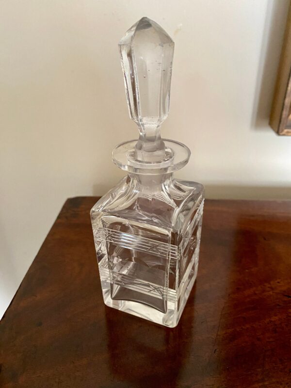 A Fabulous Quality Edwardian Large Cut Glass Crystal Perfume Bottle in Great Condition With A Tightly Fitting Stopper, Perfect Gift