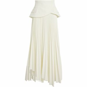 A. W.A. K.E. Mode Asymmetric Pleated Maxi Skirt