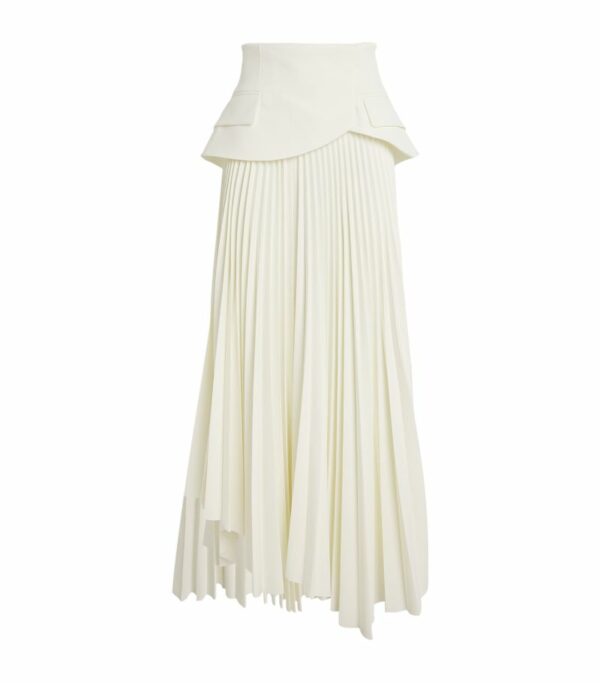 A. W.A. K.E. Mode Asymmetric Pleated Maxi Skirt