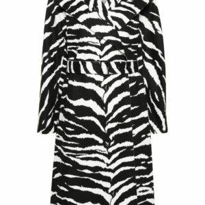 ALAÏA- Animalier Print Denim Trench Coat