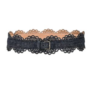 ALAÏA Bustier Belt in Bleu Denim - Blue. Size 65 (also in 70).