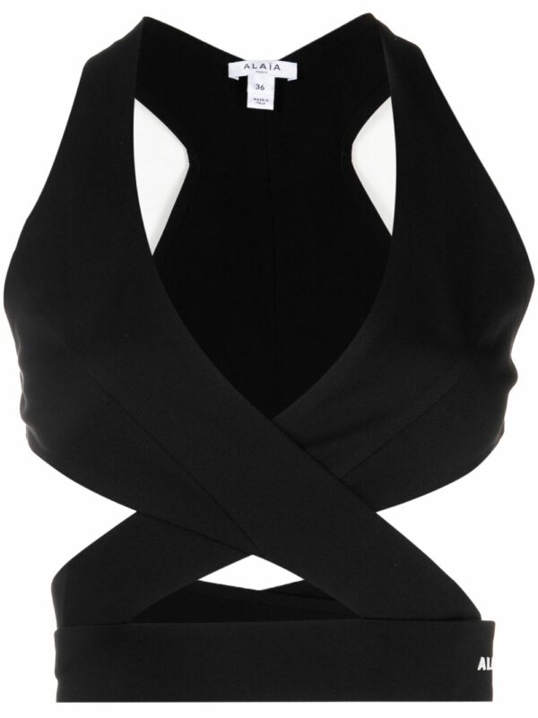 ALAÏA- Crossover Crop Top