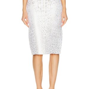 ALAÏA Pencil Skirt in Blanc - White. Size 34 (also in 36, 40).