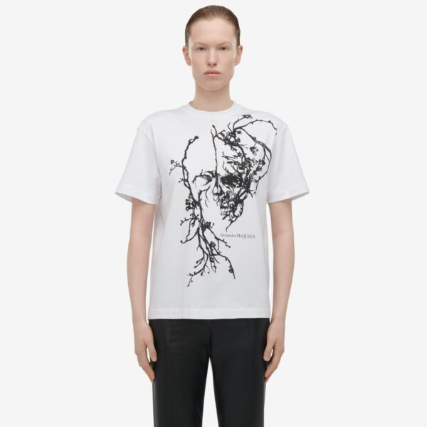 ALEXANDER MCQUEEN - Blossom Skull Oversized T-shirt - Item 797820QZAM60900