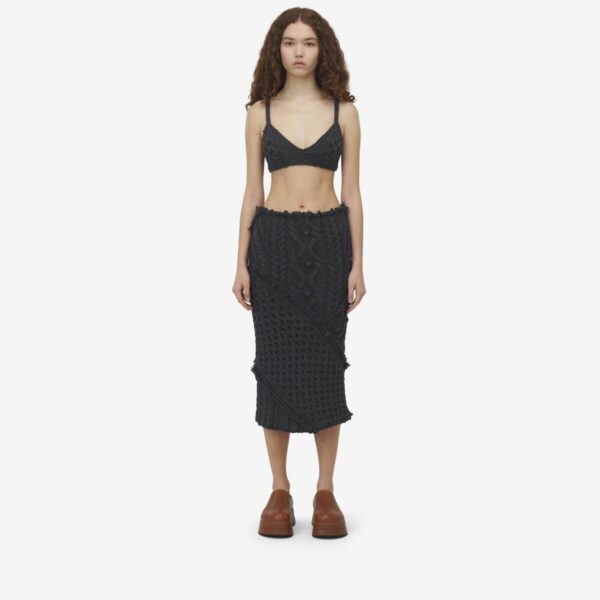 ALEXANDER MCQUEEN - Cable Knit Pencil Skirt - Item 807667Q1BBH1015