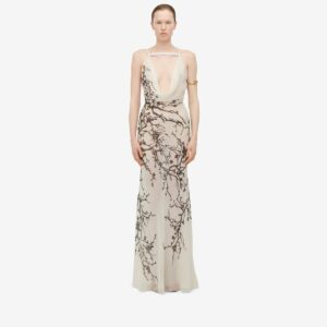 ALEXANDER MCQUEEN - Cherry Branches Evening Dress - Item 799079QZANA9036