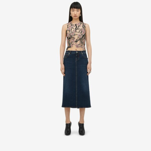 ALEXANDER MCQUEEN - Denim Pencil Skirt - Item 794131QMACT4297