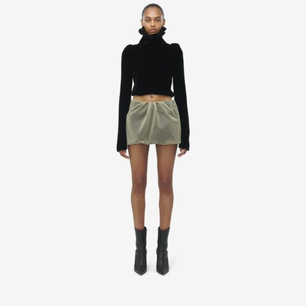 ALEXANDER MCQUEEN - Double Mesh Mini Skirt - Item 808582QEAFU9020