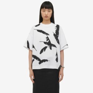 ALEXANDER MCQUEEN - Feather Oversized T-shirt - Item 797816QZAM50909