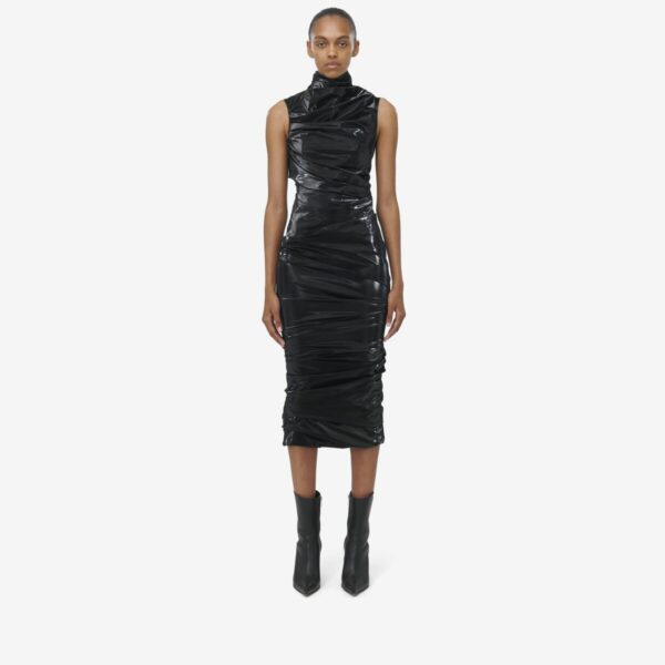 ALEXANDER MCQUEEN - Laminated Stretch Jersey Evening Dress - Item 808164QLADT1000