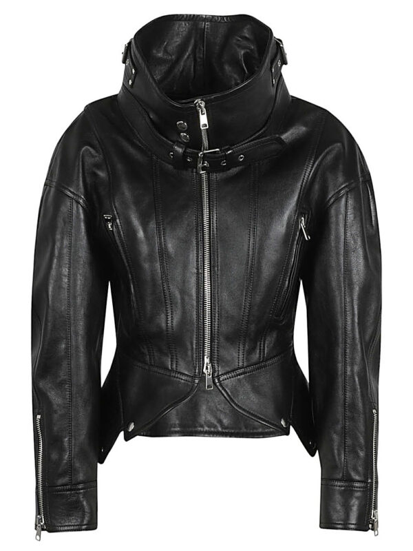 ALEXANDER MCQUEEN- Leather Biker Jacket