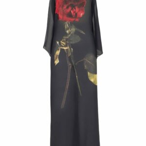 ALEXANDER MCQUEEN- Printed Chiffon Evening Dress