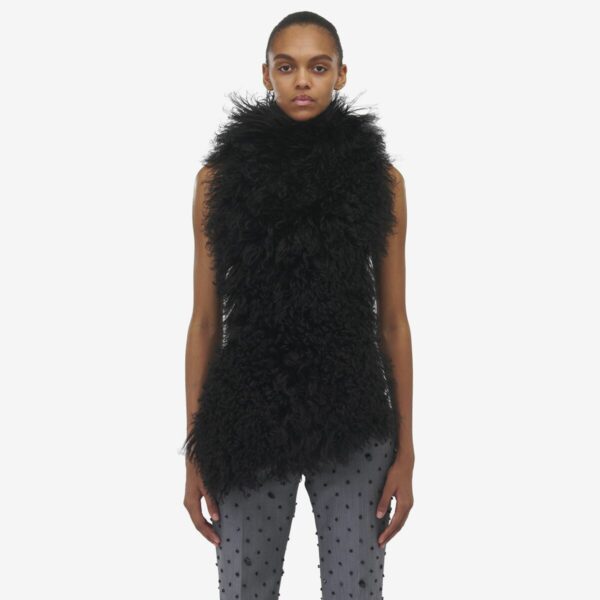 ALEXANDER MCQUEEN - Shearling Sleeveless Top - Item 810780Q5AON1000