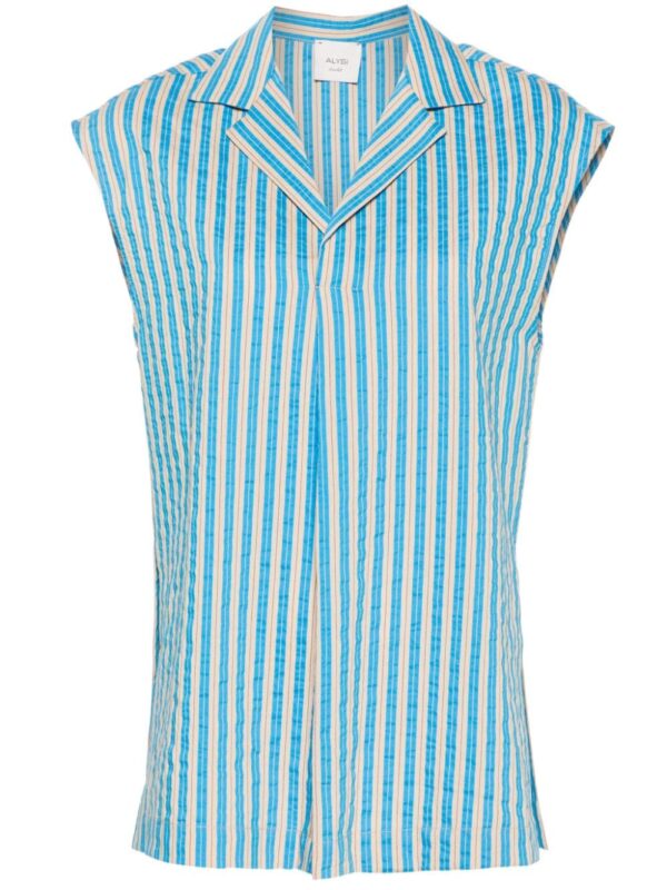 ALYSI- Striped Sleeveless Blouse