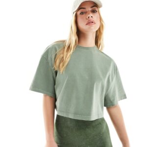 ASOS 4505 Icon crop t-shirt-Green