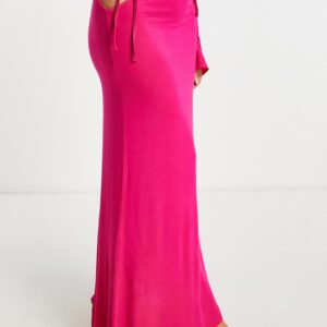 ASOS DESIGN maxi beach skirt co ord in pink