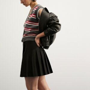 ASOS DESIGN pleated mini skirt in black