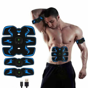 Abdominal Arm Muscle Training Stimulator Set EMS Electrical Body Shape Trainer with LCD Display Rechargeable Ab Belt Set