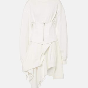 Acne Studios Asymmetric cotton jersey corset dress