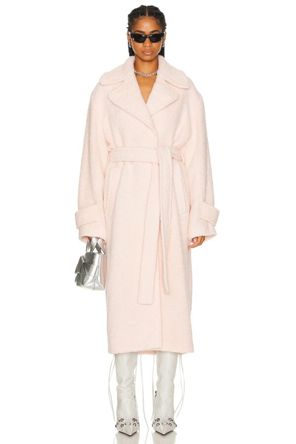 Acne Studios Belted Coat in Powder Pink - Blush. Size 36 (also in ).